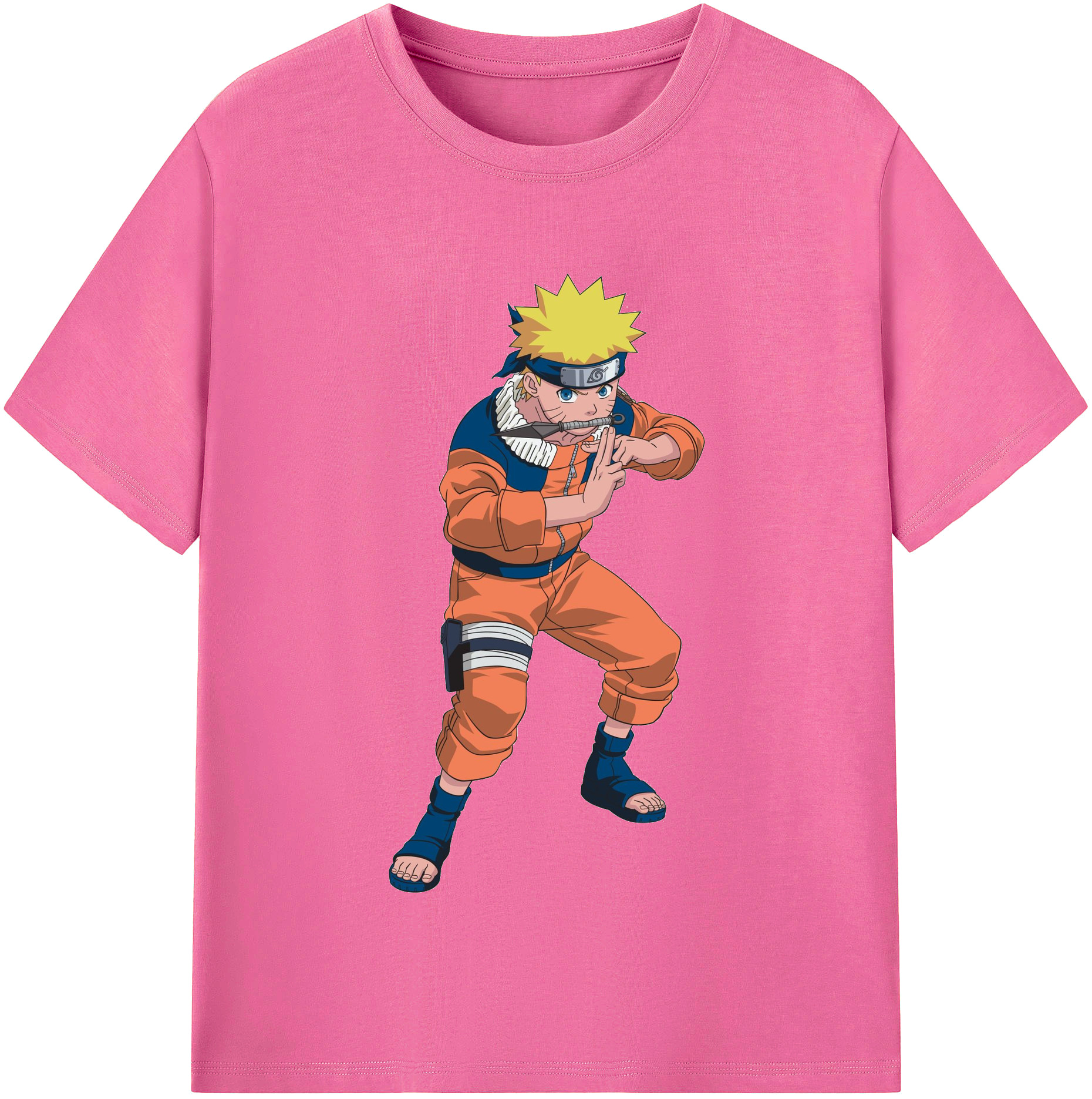 NARUTO -ナルト- うずまき ナルト Uzumaki Naruto レディースカジュアルプリントTシャツ（綿100％）